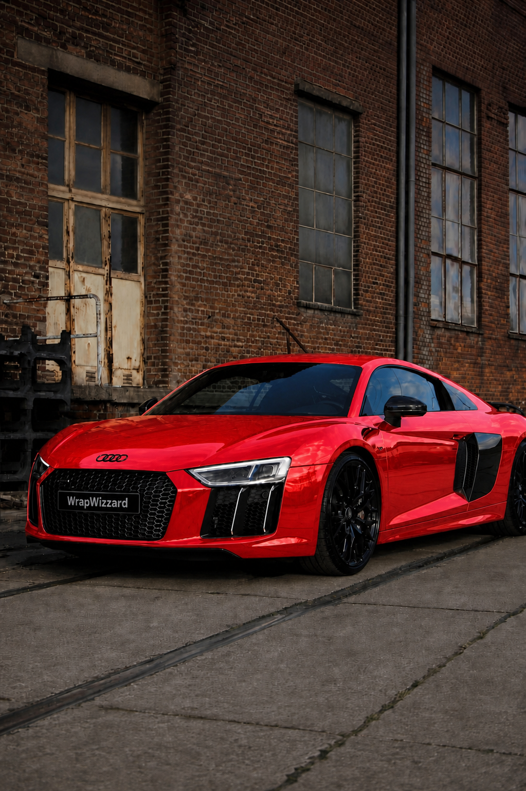 Gloss Candy Red Wrap Audi R8