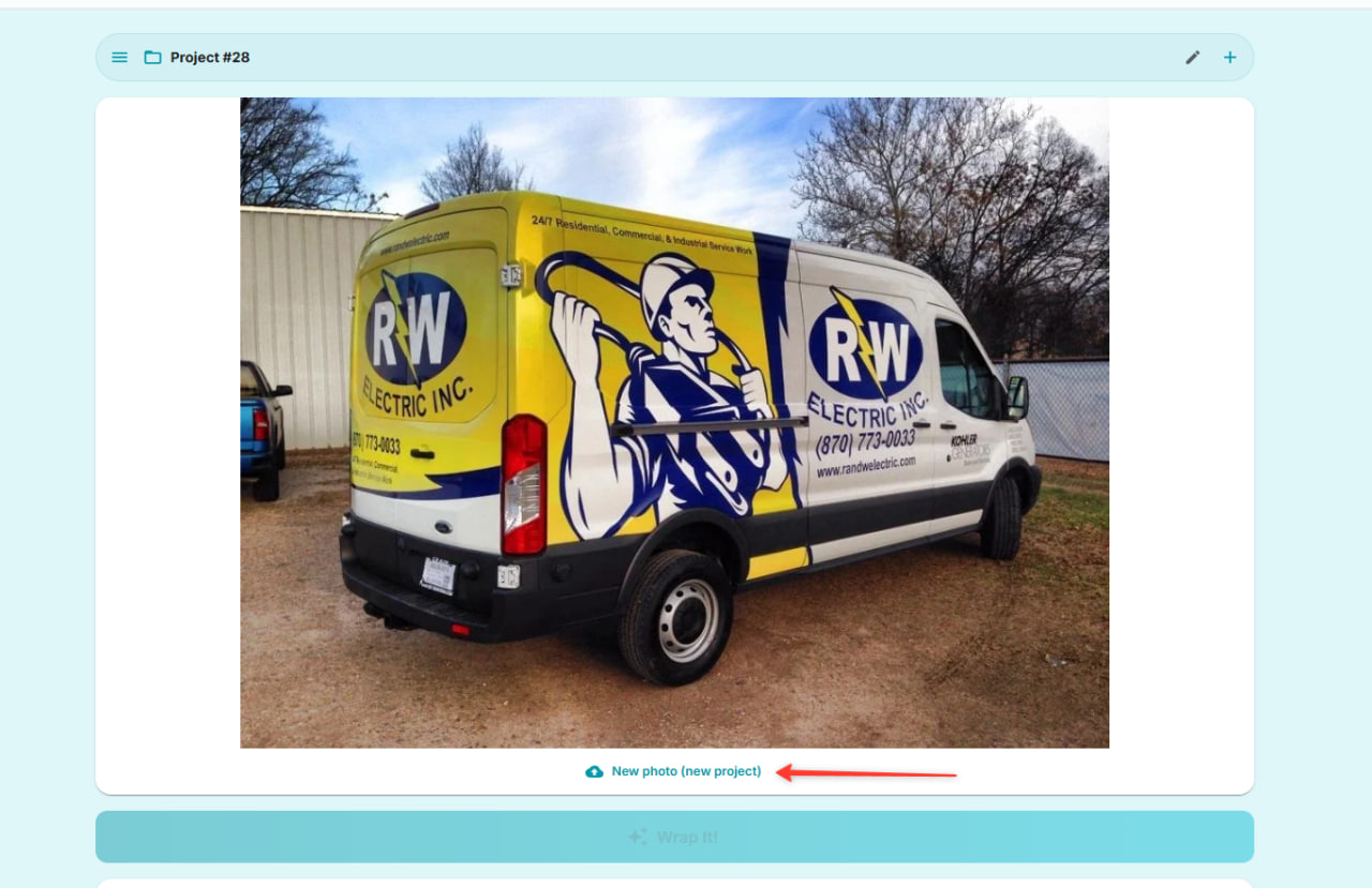 Share the finished wrap preview with your client