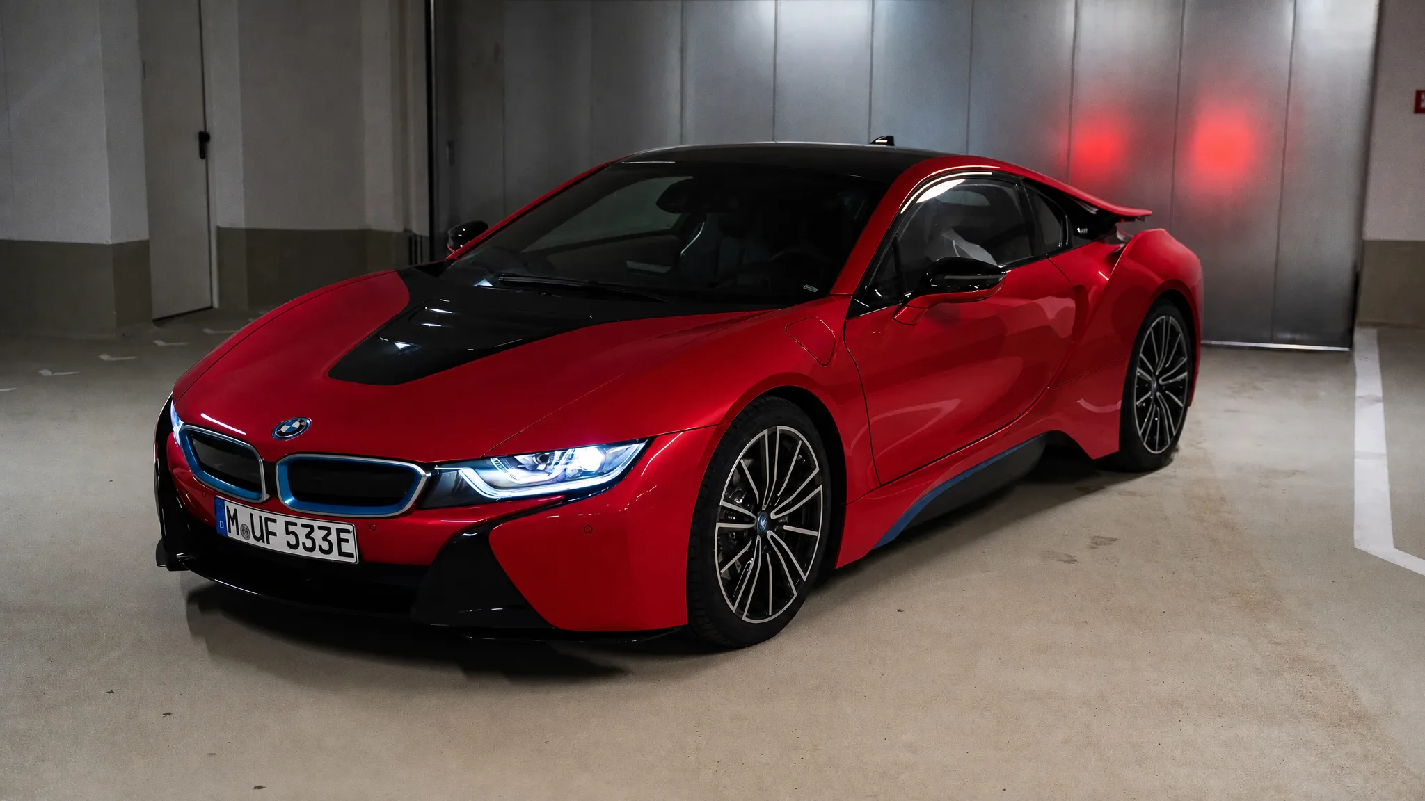 Gloss Candy Red Wrap BMW i8