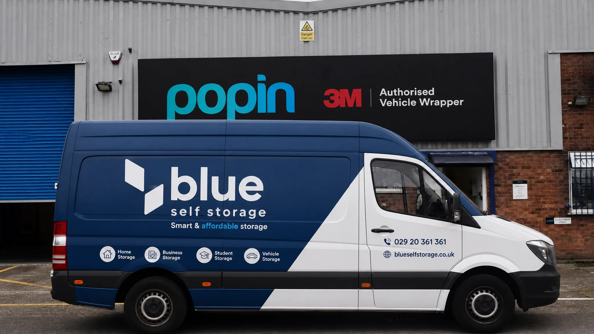 Clean Corporate Blue Sprinter Wrap