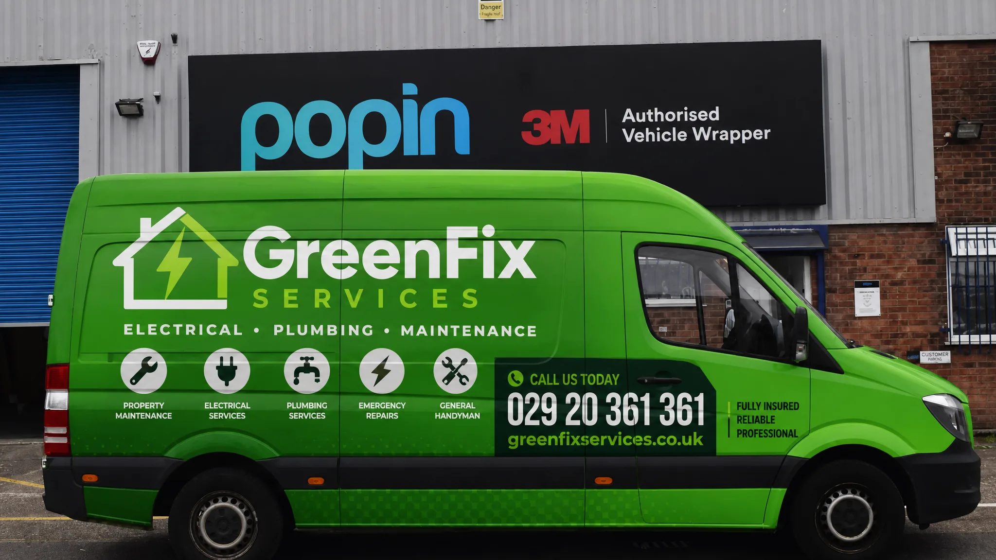Service Van Green Sprinter Wrap