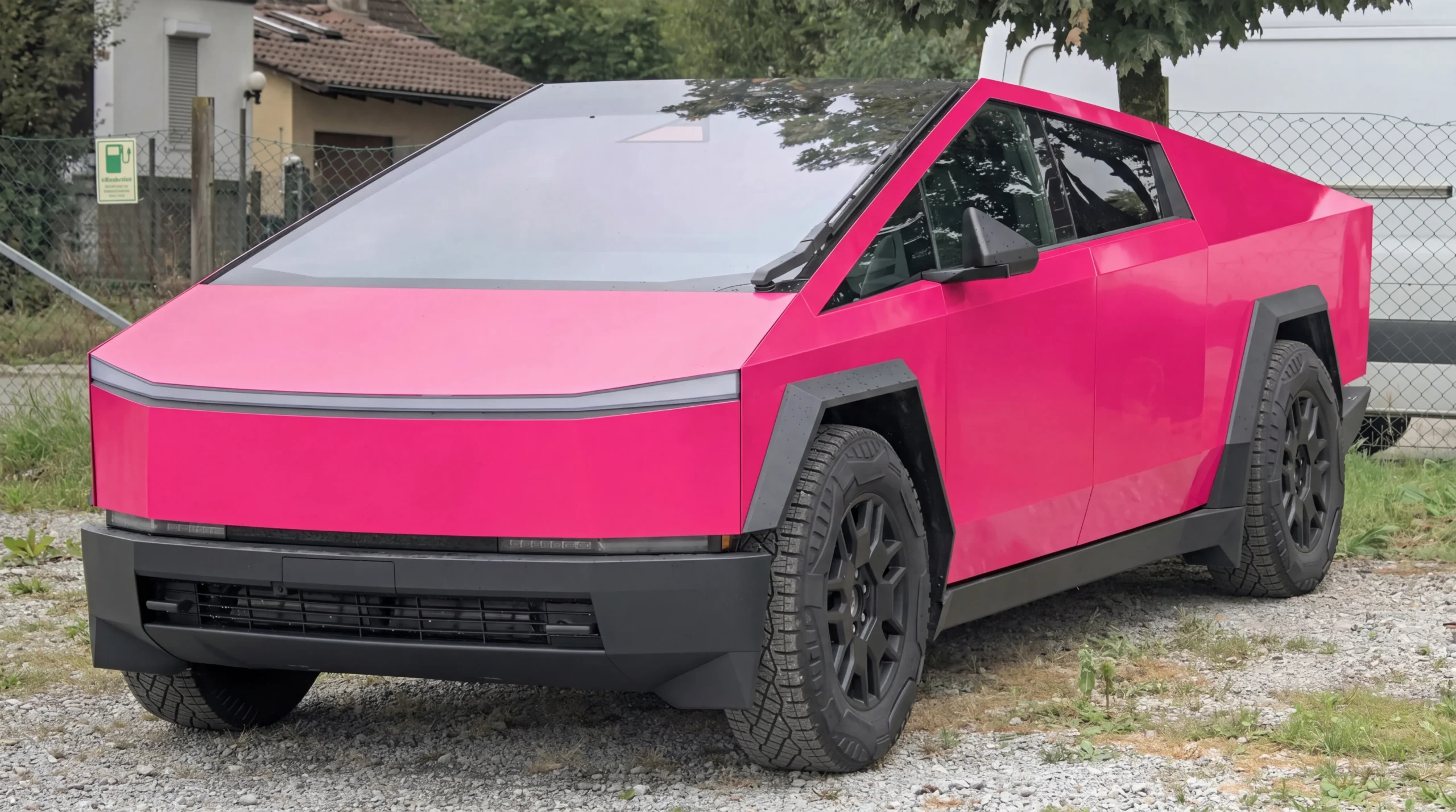 Valentin Pink Cybertruck wrap