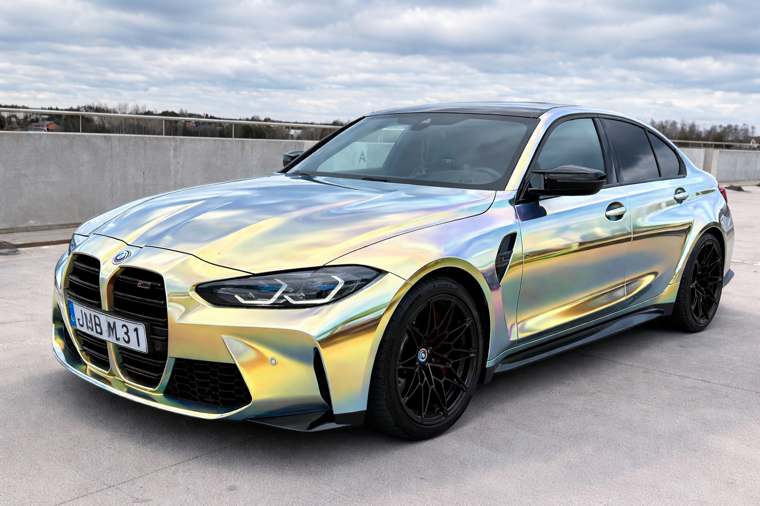 Liquid Chrome Wrap BMW M3