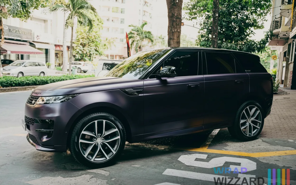 Range Rover sport in matte black color