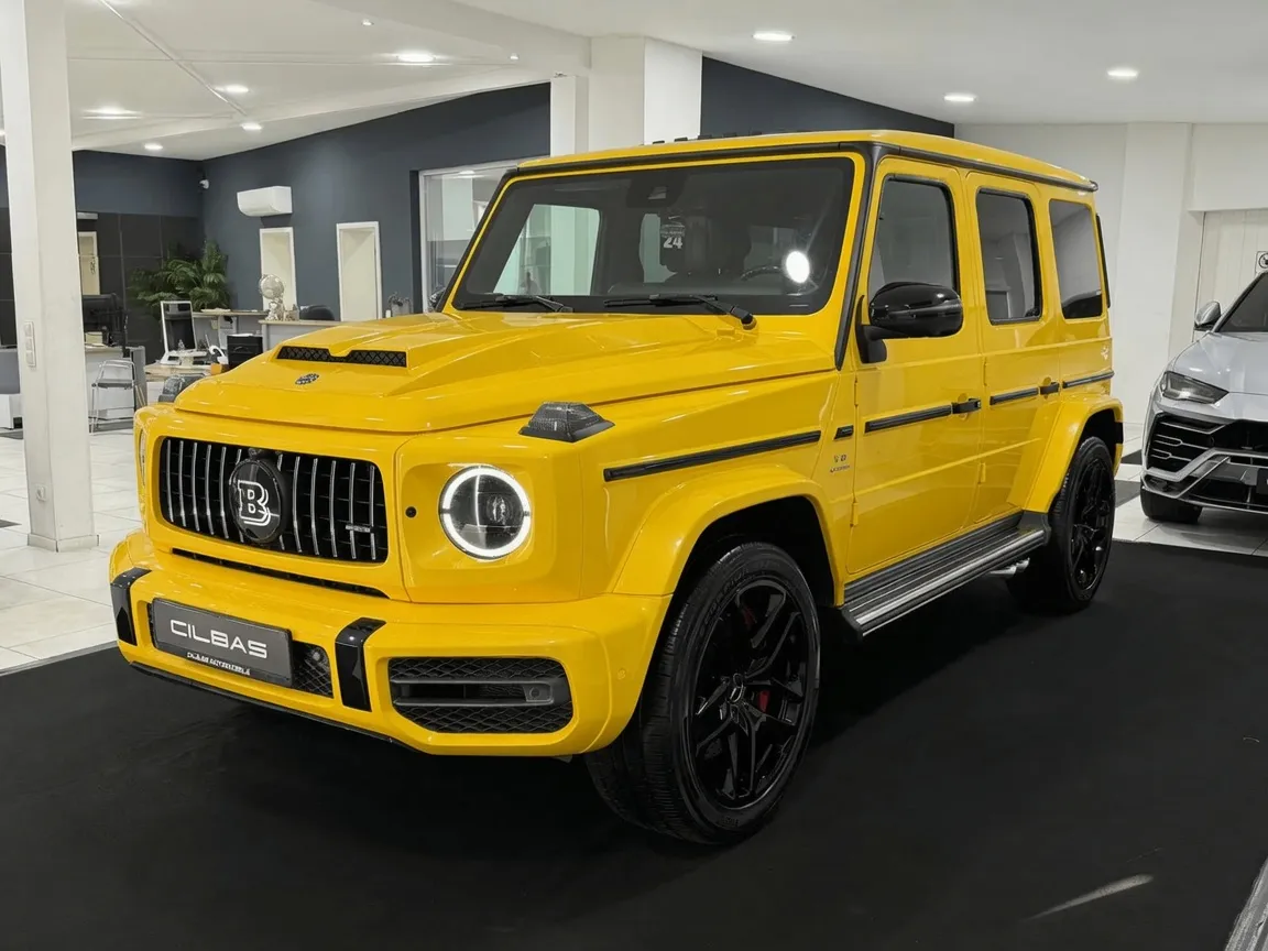 Gloss Yellow vinyl wrap on Mercedes-Benz G-Class