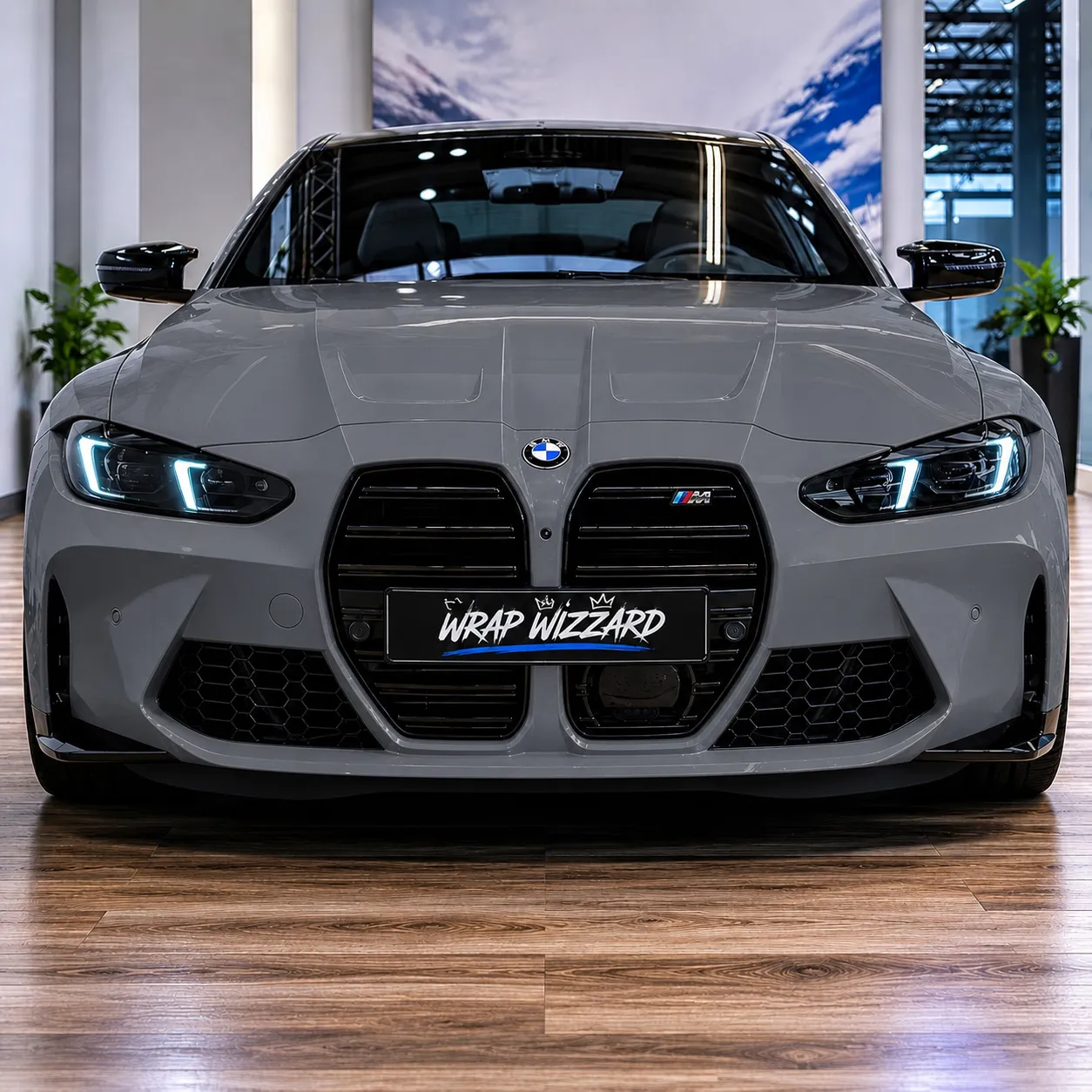 Matte Nardo Grey vinyl wrap on BMW M4