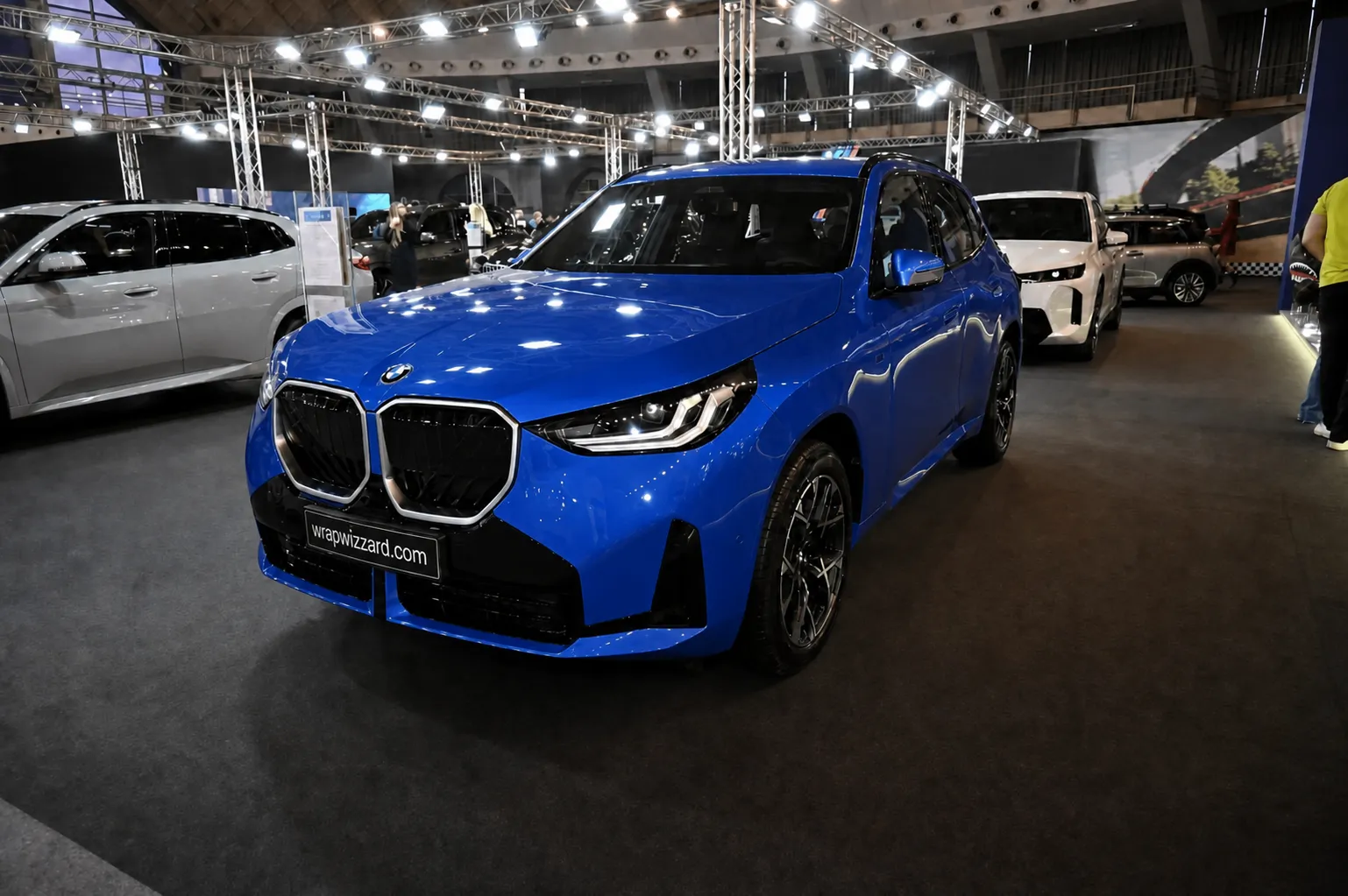 Gloss Blue vinyl wrap on BMW X3
