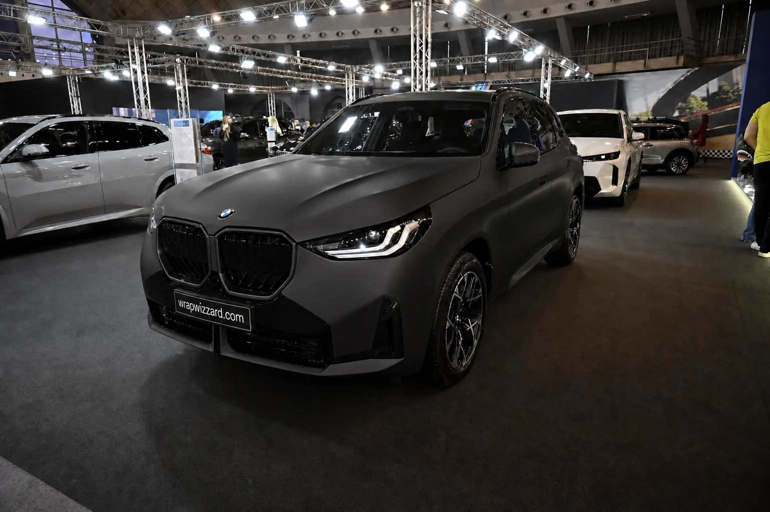 BMW X3 in matte black vinyl wrap