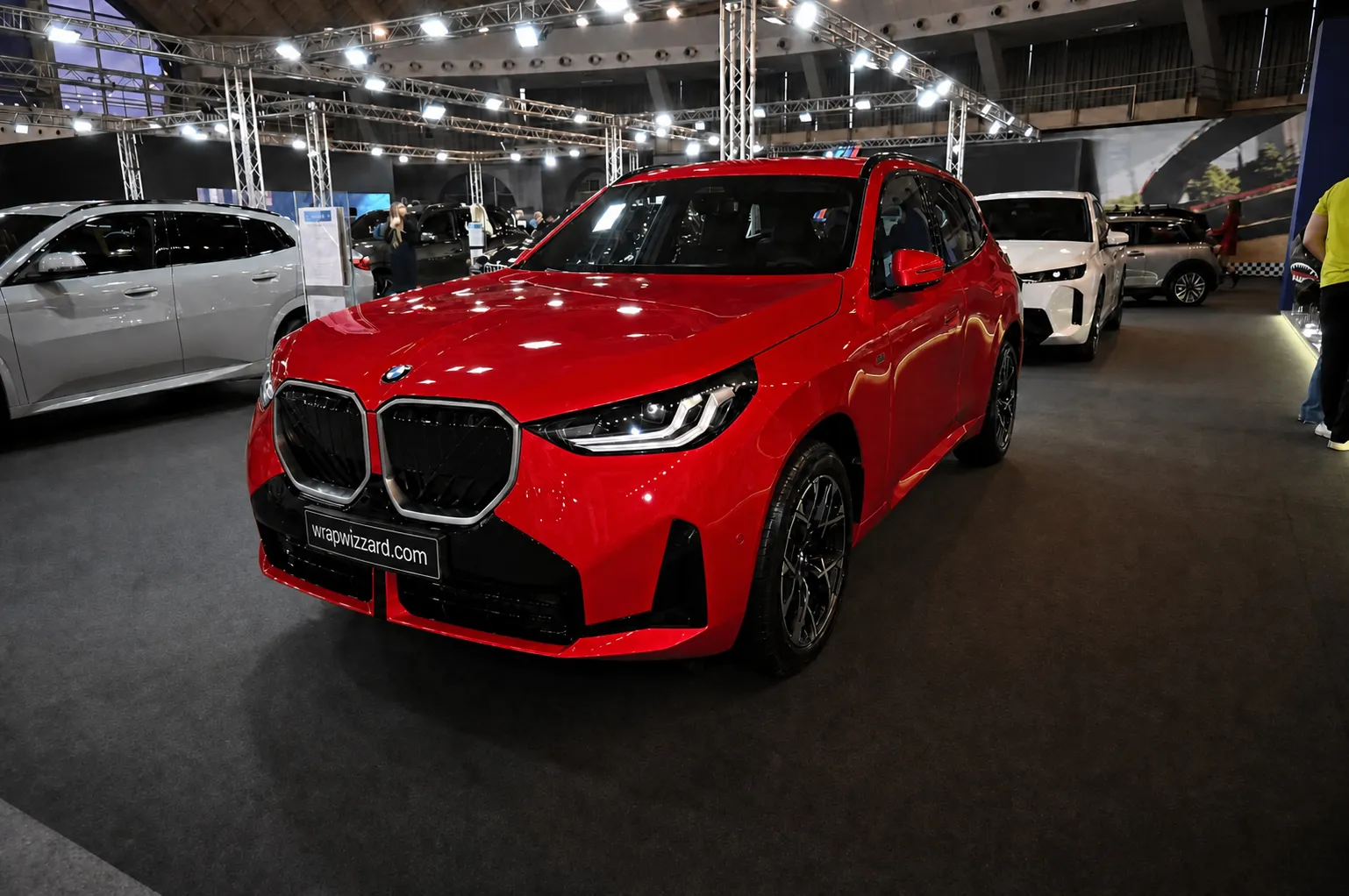 Gloss Red vinyl wrap on BMW X3