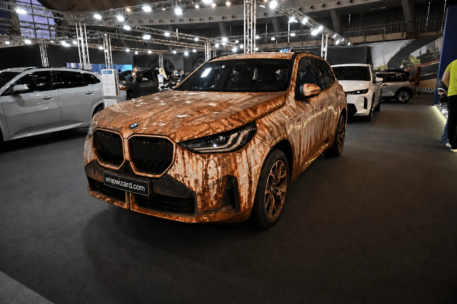 Custom Rust Patina vinyl wrap on BMW X3