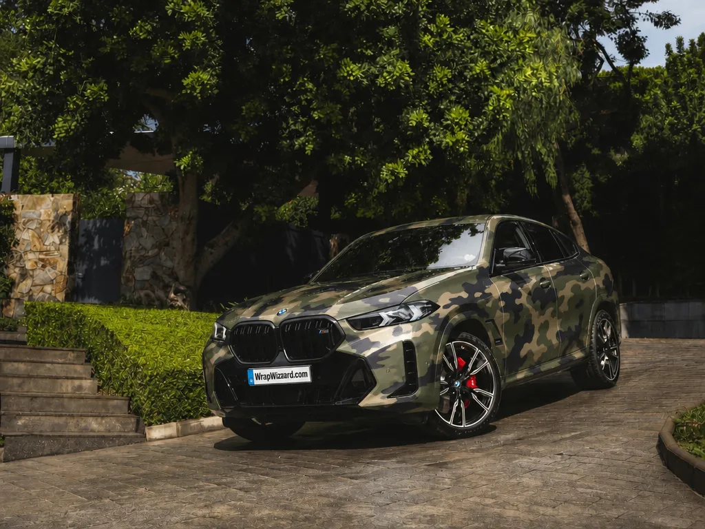 Pattern Camo vinyl wrap on BMW X6