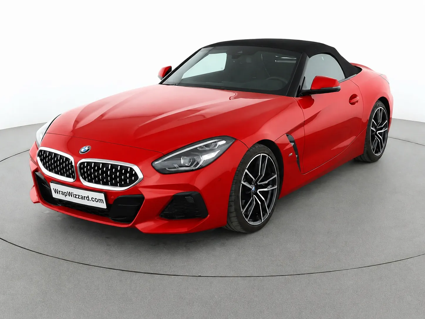 Gloss Red vinyl wrap on BMW Z4