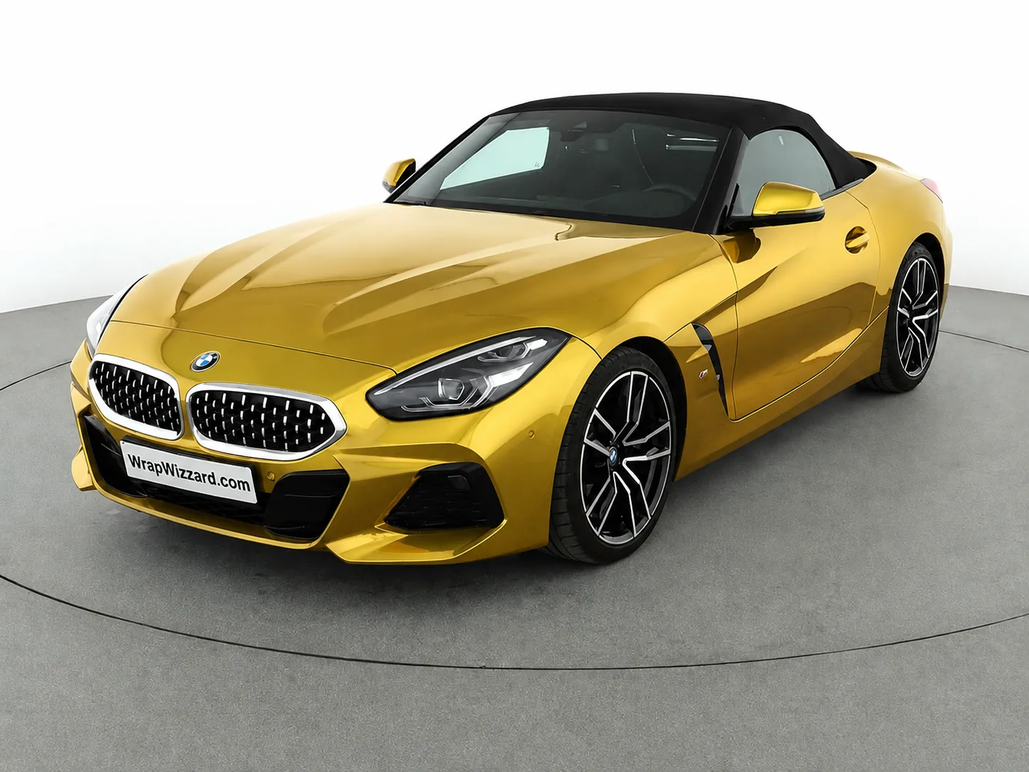 Gloss Gold vinyl wrap on BMW Z4
