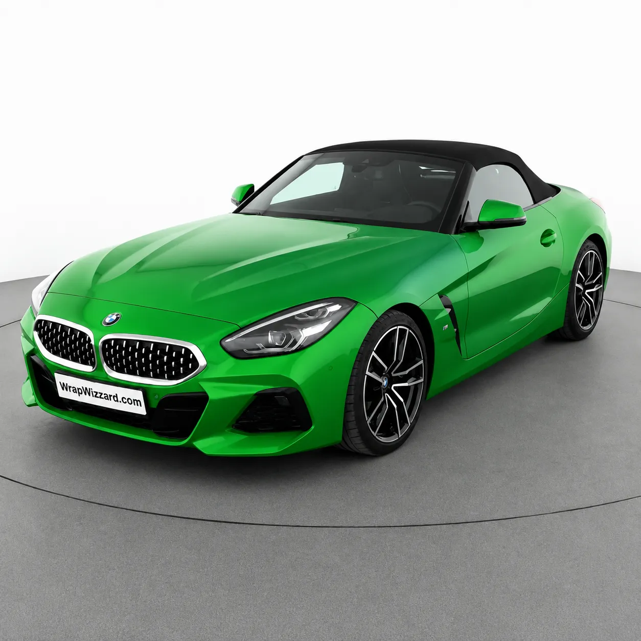 Gloss Green vinyl wrap on BMW Z4