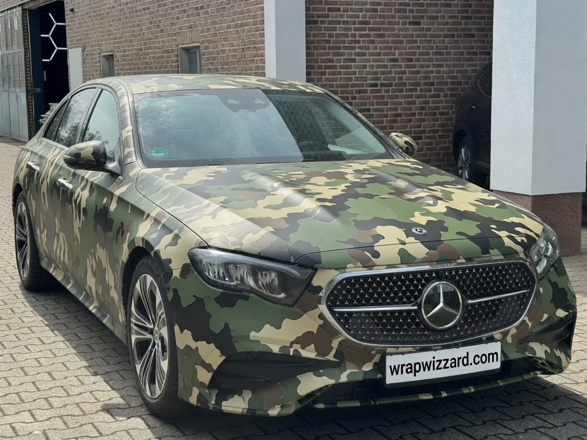 Pattern Camo vinyl wrap on Mercedes-Benz E-Class