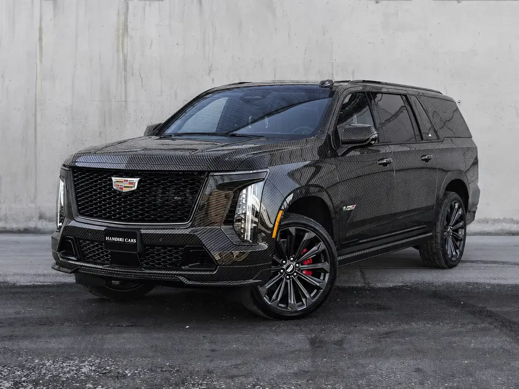 Carbon Fiber vinyl wrap on Cadillac Escalade