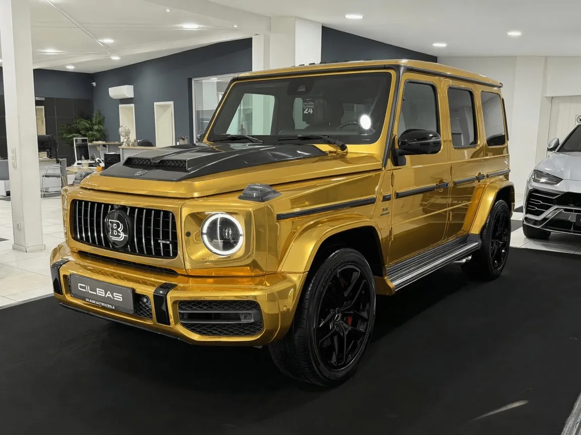 Gloss Gold vinyl wrap on Mercedes-Benz G-Class