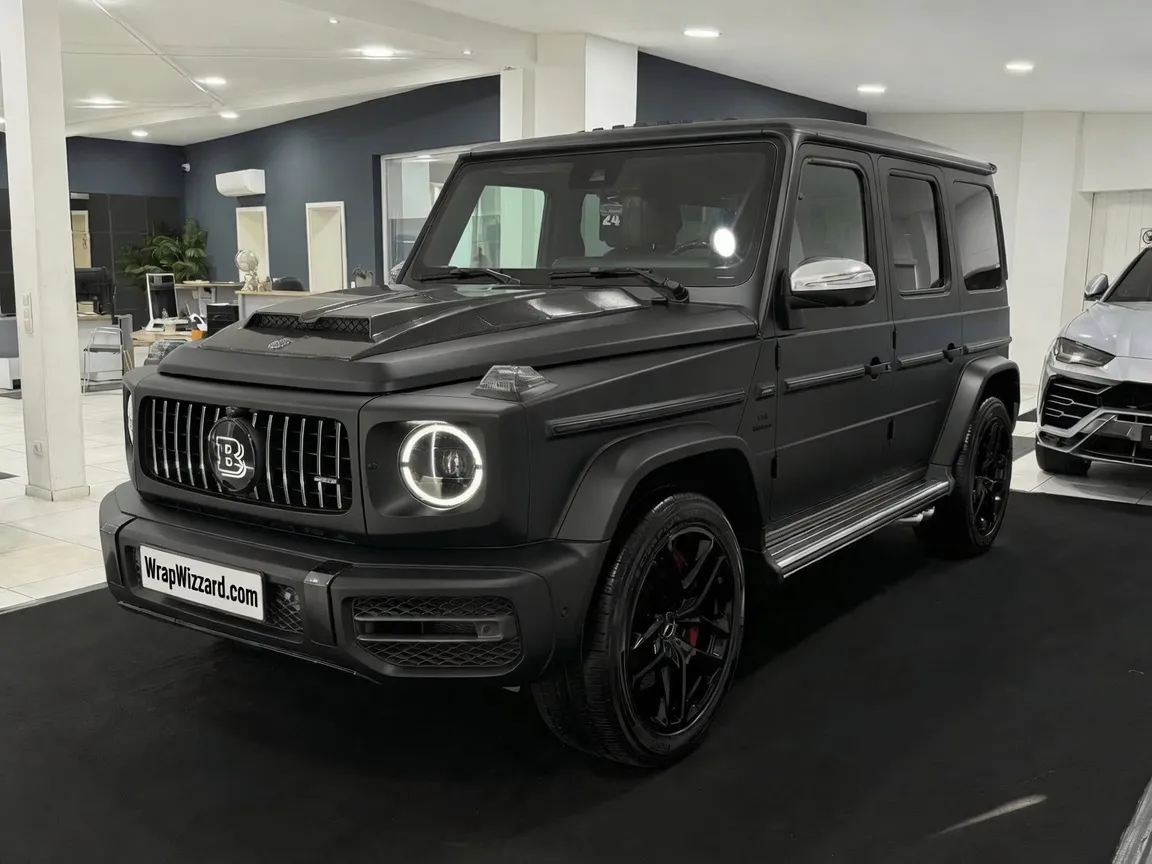Mercedes-Benz G-Class in matte black vinyl wrap