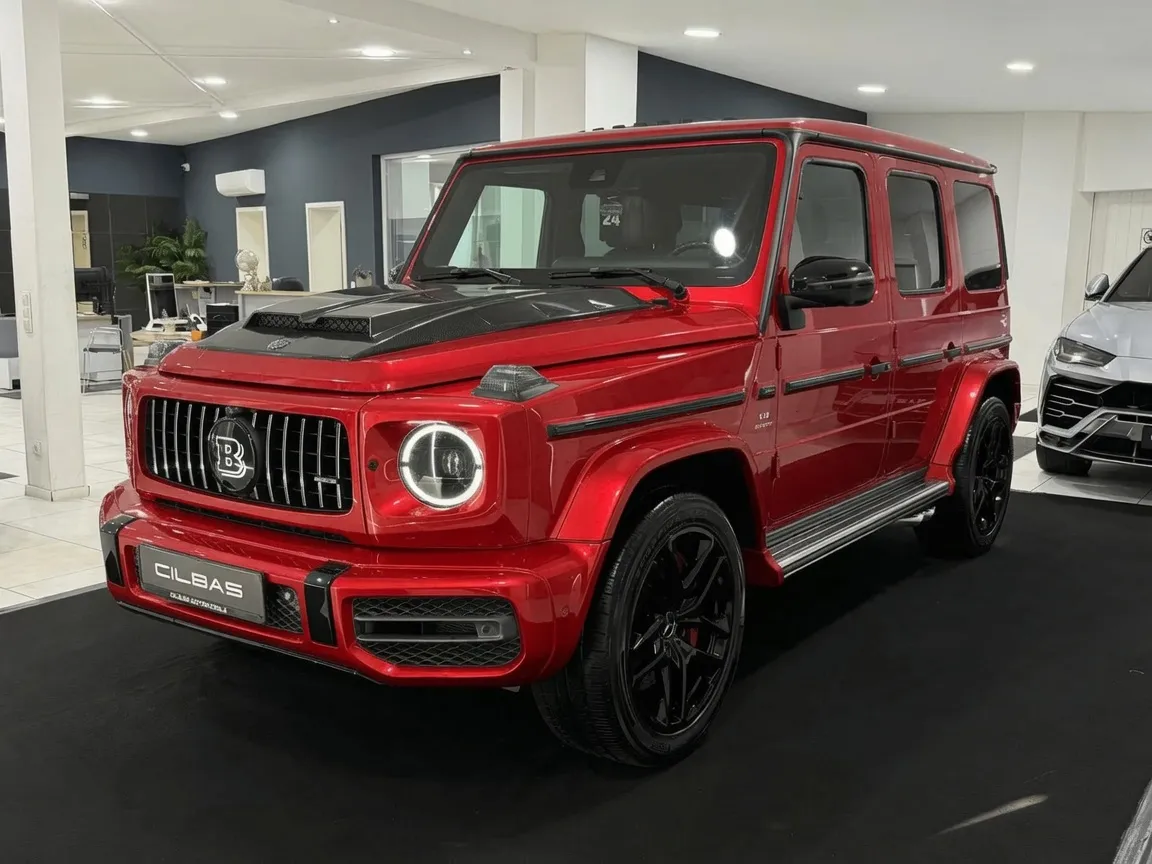 Gloss Red vinyl wrap on Mercedes-Benz G-Class