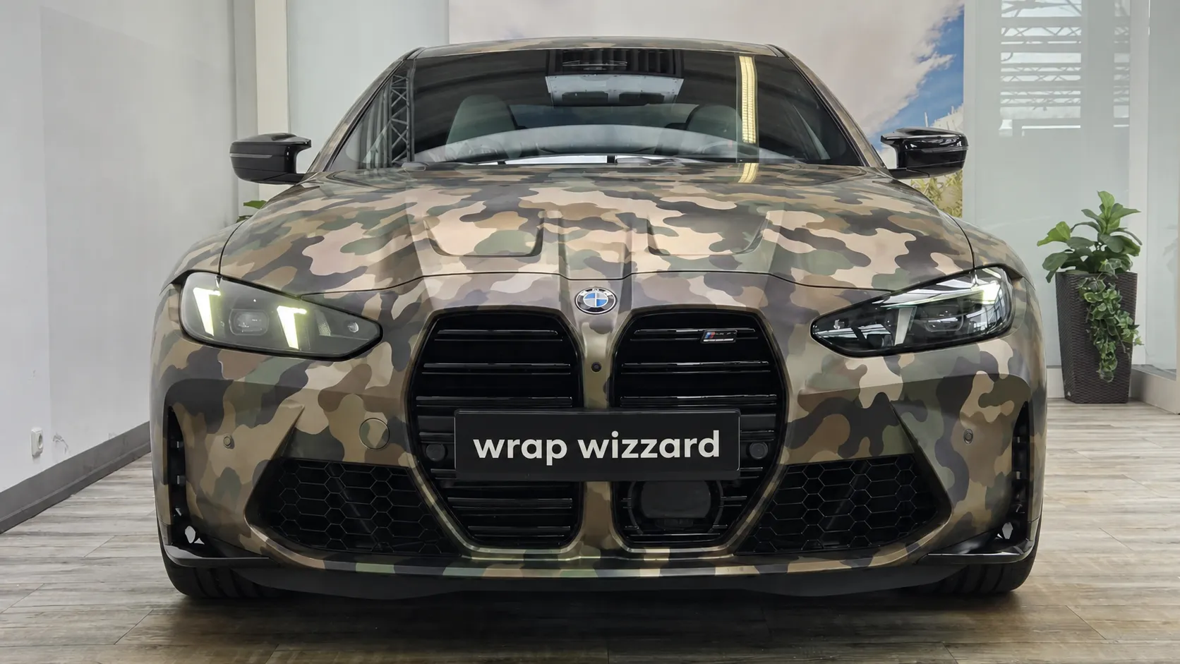 Pattern Camo vinyl wrap on BMW M4