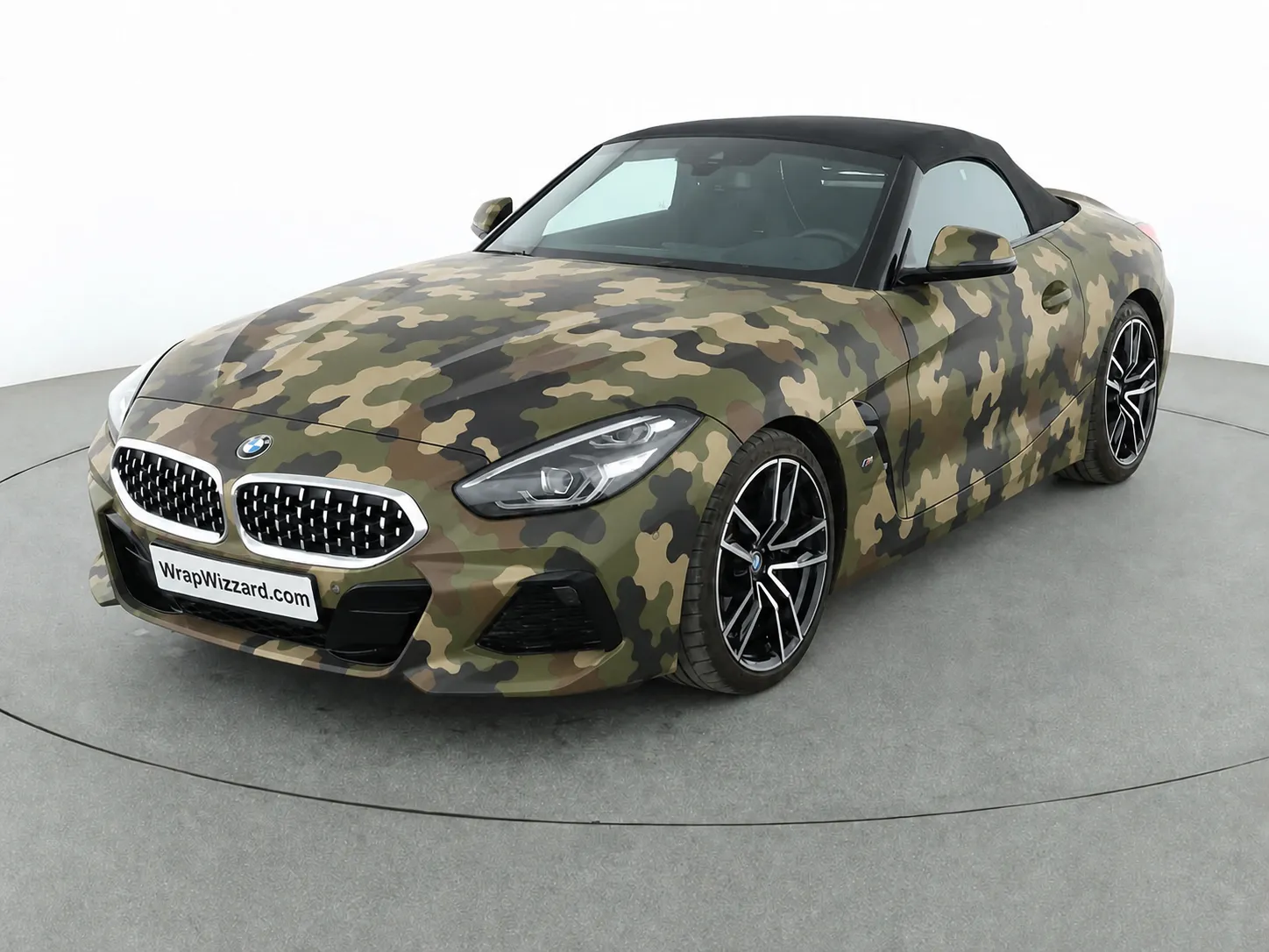 Pattern Camo vinyl wrap on BMW Z4
