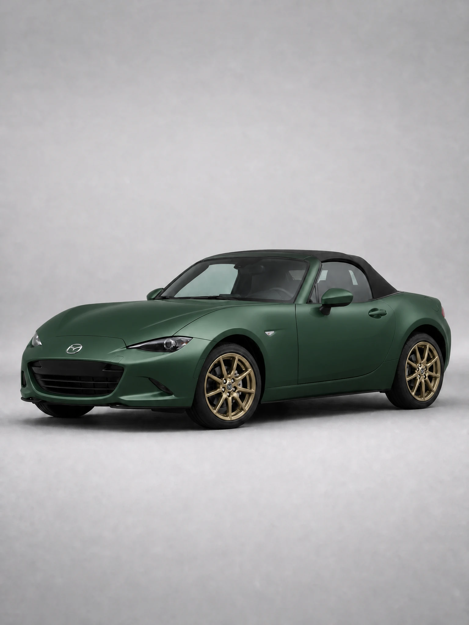 Mazda Miata in matte British Racing Green wrap