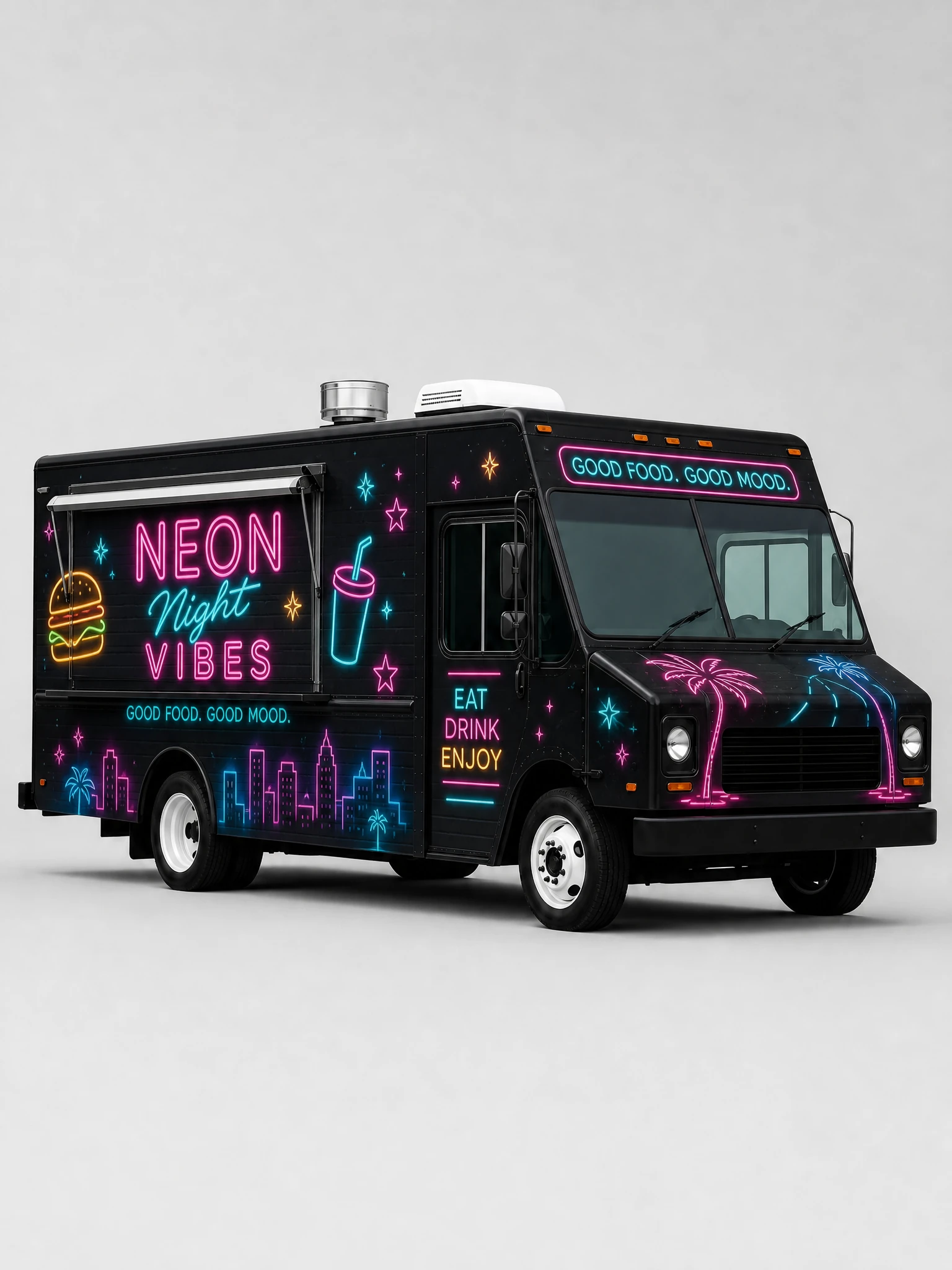 09 neon night truck wrap