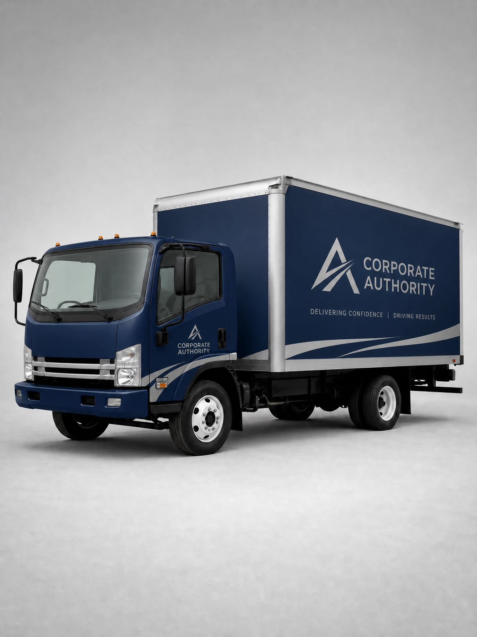 13 corporate blue truck wrap