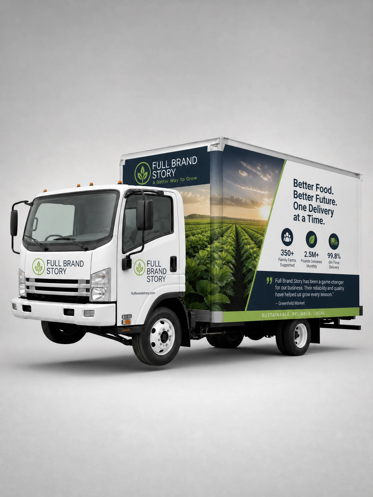 18 brand story truck wrap