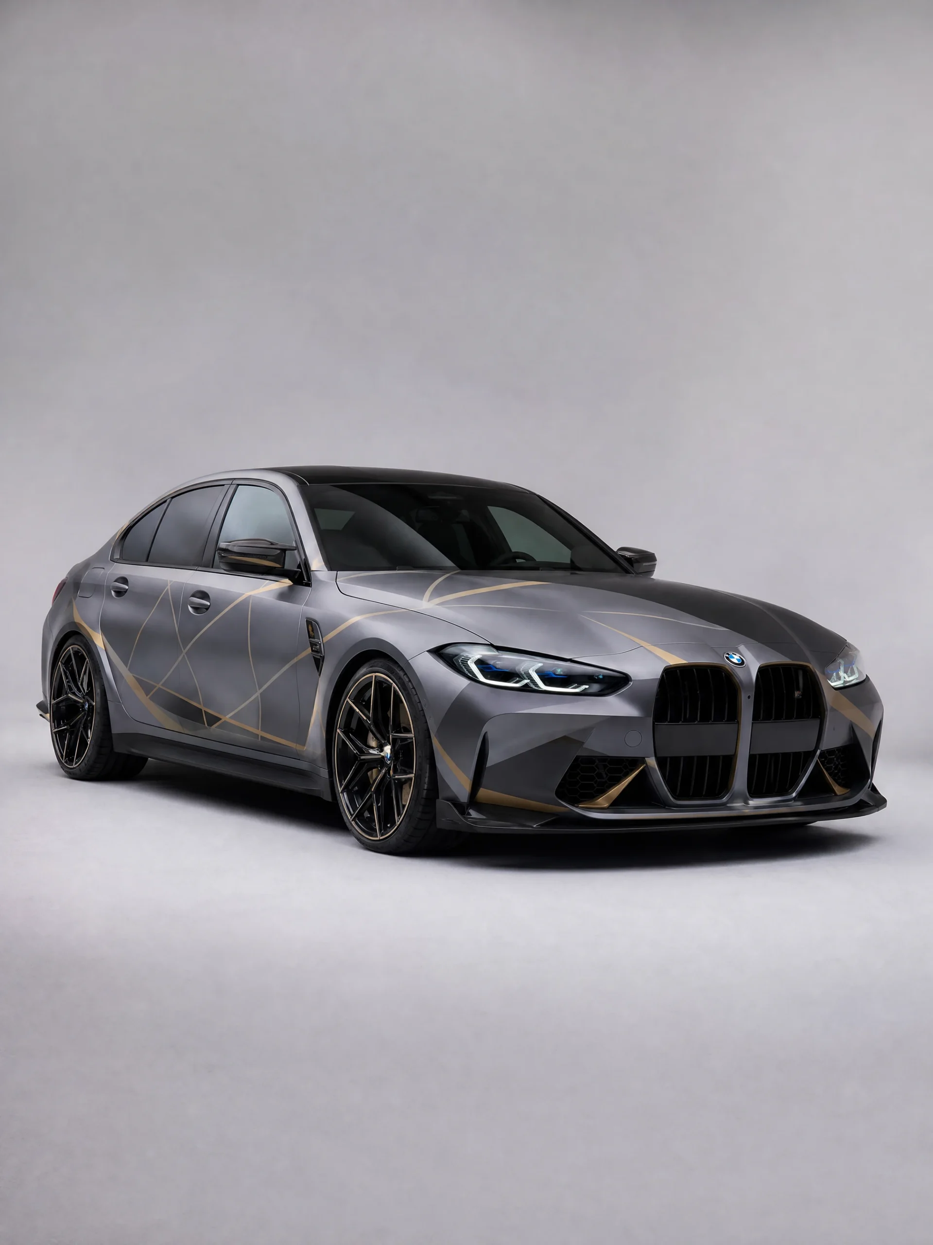 Luxury sedan in a premium satin custom wrap