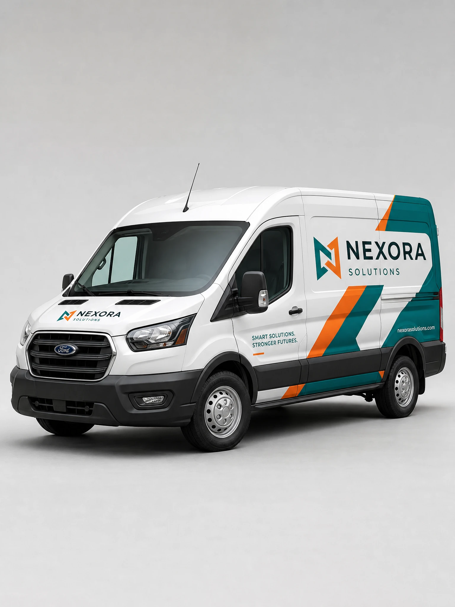 Cargo van in a digital-first corporate fleet wrap